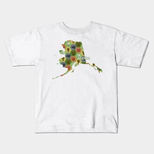 Alaska State Map Board Games Kids T-Shirt